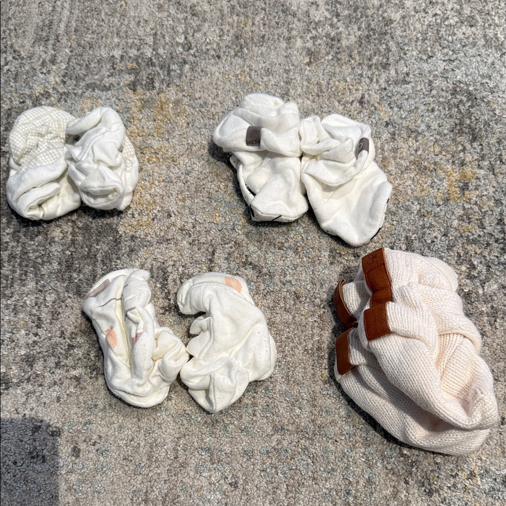 Soft Baby Socks Set in White and Brown